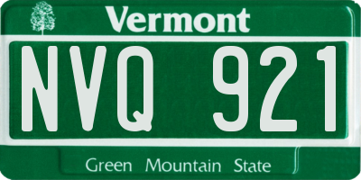 VT license plate NVQ921