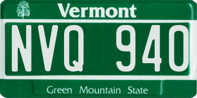 VT license plate NVQ940