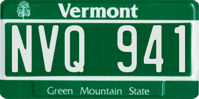 VT license plate NVQ941