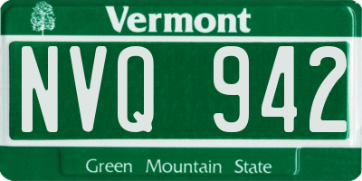 VT license plate NVQ942