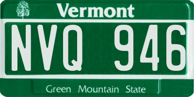 VT license plate NVQ946