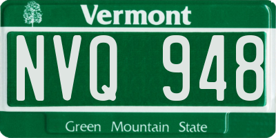 VT license plate NVQ948