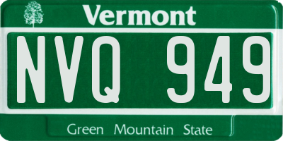 VT license plate NVQ949
