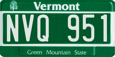VT license plate NVQ951