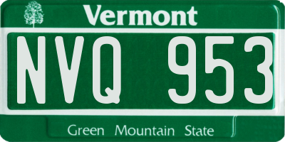 VT license plate NVQ953