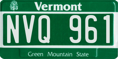 VT license plate NVQ961