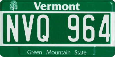 VT license plate NVQ964