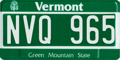 VT license plate NVQ965