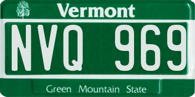 VT license plate NVQ969