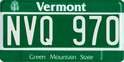 VT license plate NVQ970