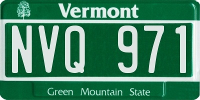 VT license plate NVQ971