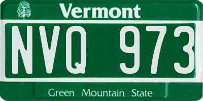 VT license plate NVQ973