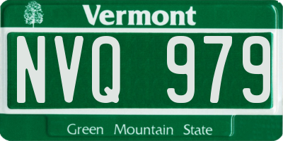 VT license plate NVQ979
