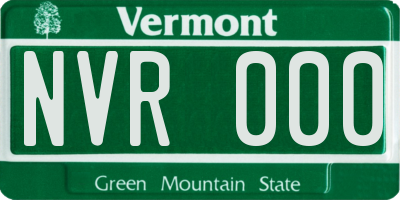 VT license plate NVR000