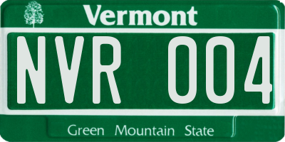 VT license plate NVR004