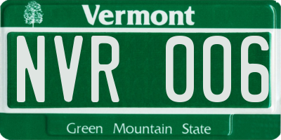 VT license plate NVR006
