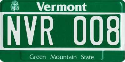 VT license plate NVR008