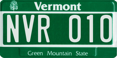 VT license plate NVR010