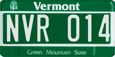 VT license plate NVR014