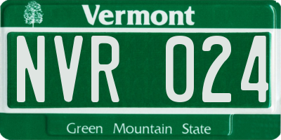 VT license plate NVR024