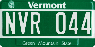 VT license plate NVR044