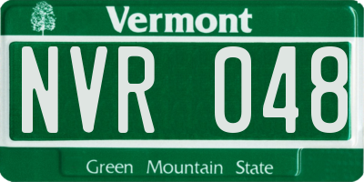 VT license plate NVR048