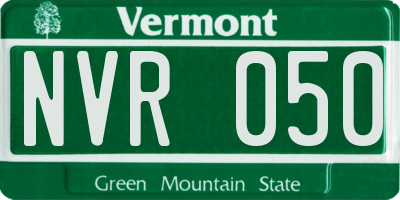 VT license plate NVR050