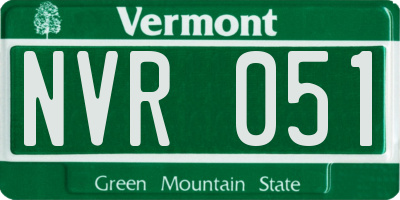 VT license plate NVR051