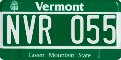 VT license plate NVR055