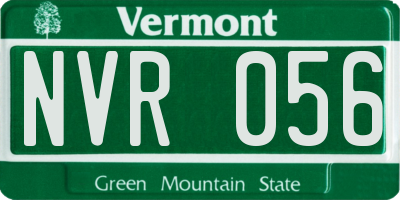 VT license plate NVR056