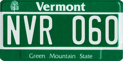 VT license plate NVR060