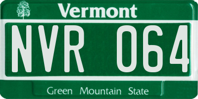 VT license plate NVR064
