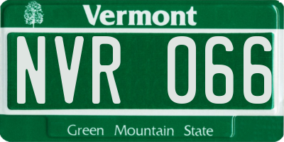 VT license plate NVR066
