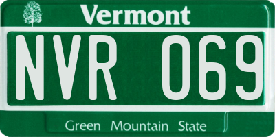 VT license plate NVR069