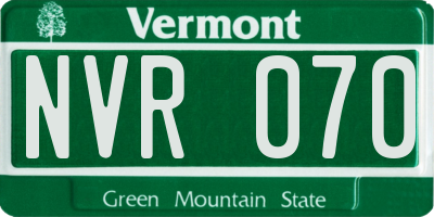 VT license plate NVR070