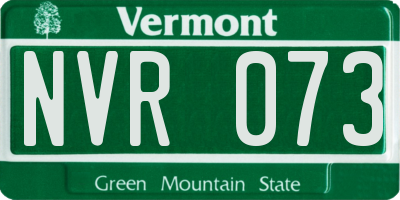 VT license plate NVR073