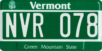 VT license plate NVR078