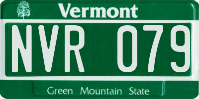 VT license plate NVR079