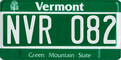VT license plate NVR082