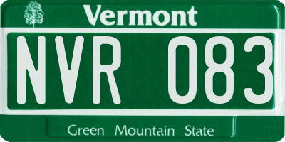 VT license plate NVR083