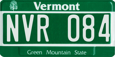 VT license plate NVR084