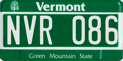 VT license plate NVR086