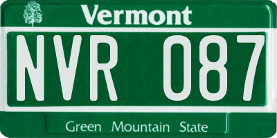 VT license plate NVR087