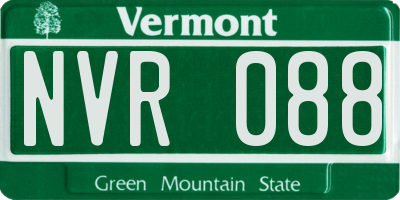 VT license plate NVR088