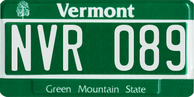 VT license plate NVR089