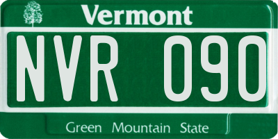 VT license plate NVR090
