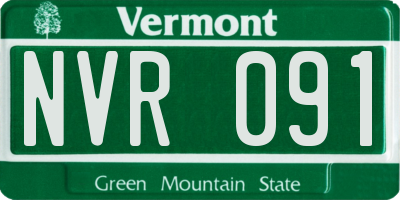 VT license plate NVR091