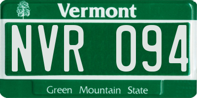 VT license plate NVR094