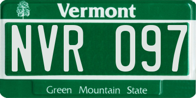 VT license plate NVR097