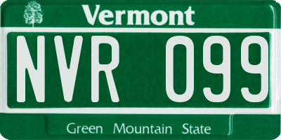 VT license plate NVR099